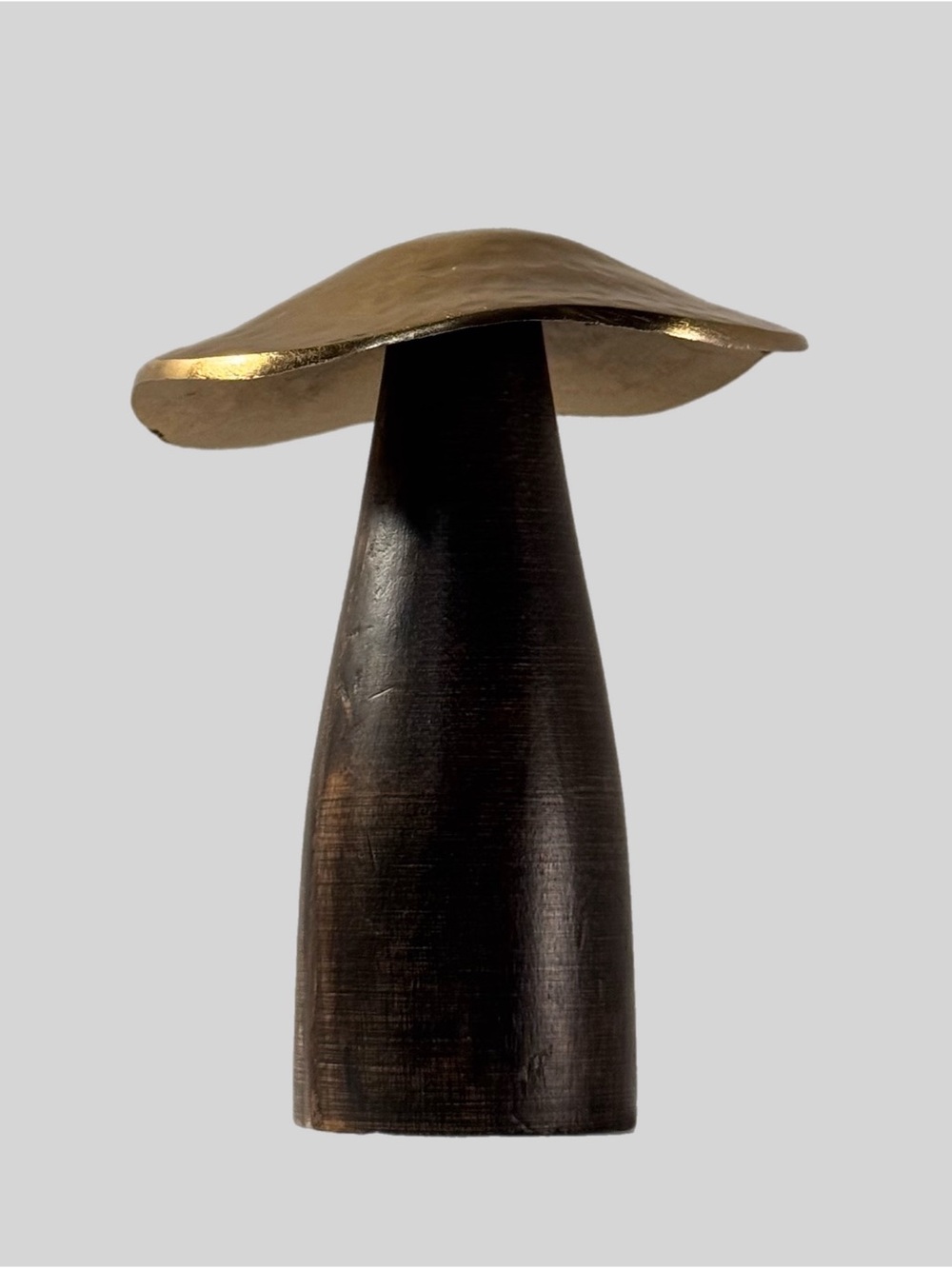Robert Stanley Gold Black Mushroom Tabletop Decor 2023 Cottagecore Figurine EUC